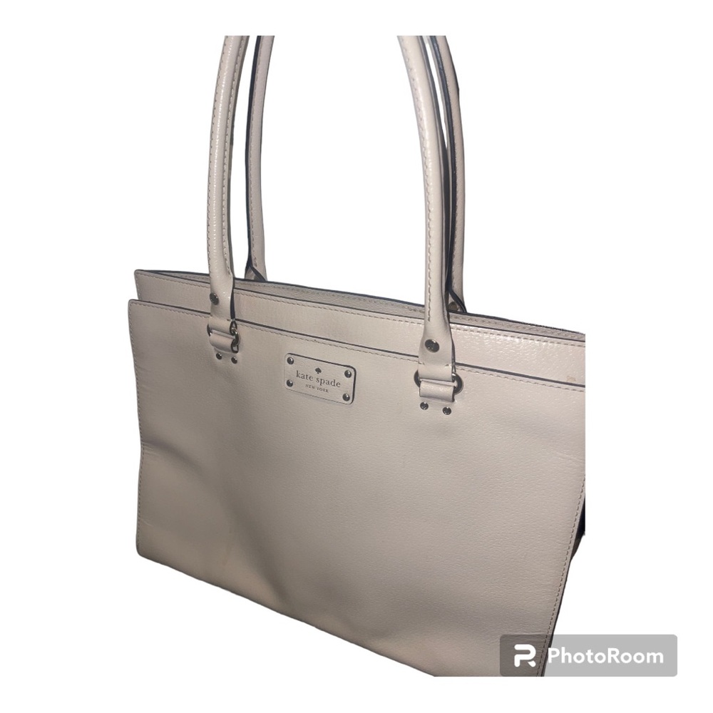 Kate Spade Structured Ivory Purse Tote
